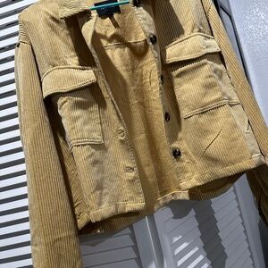 Love Tree Corduroy Utility Jacket in Tan
